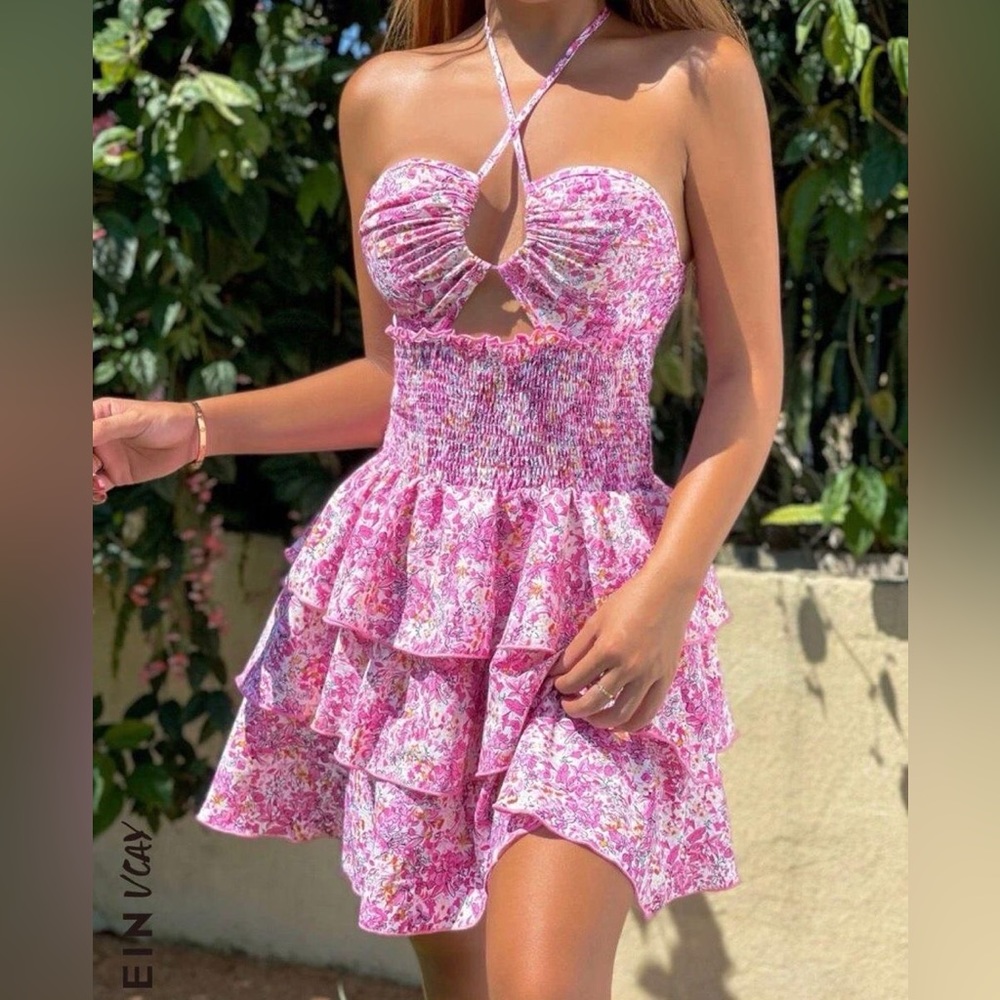 Very cute and in style pink dress from shein